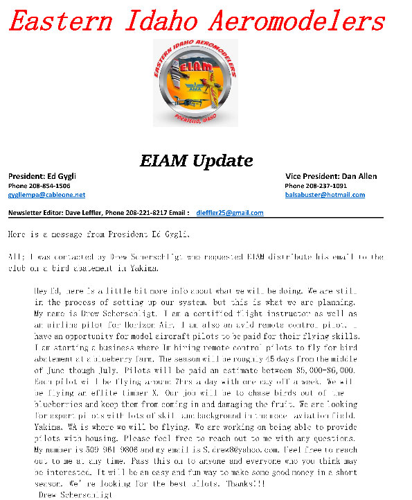 special Update newsletter March 3,2021